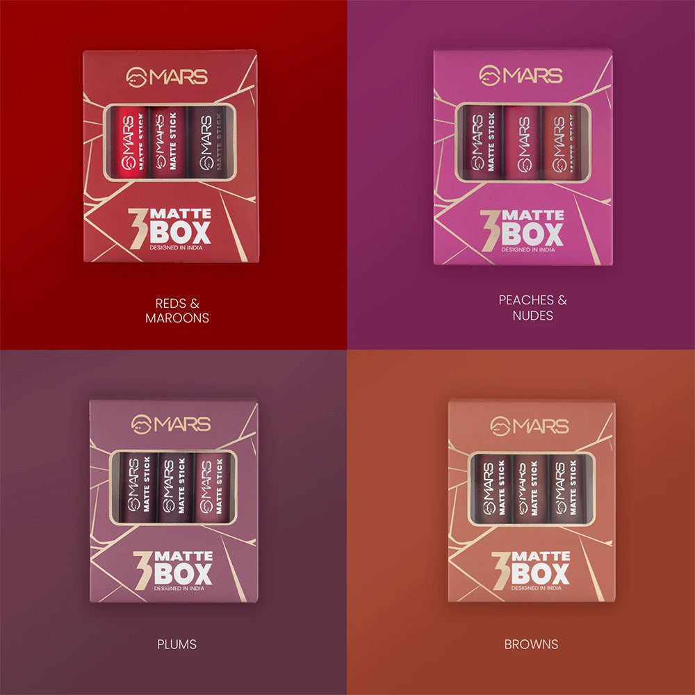 Matte Lipsticks Box | Set of 3