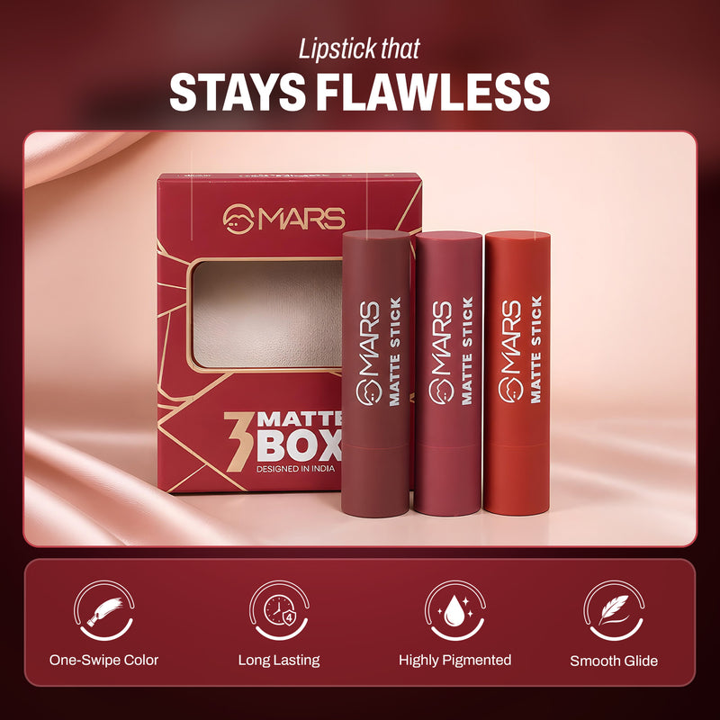 Matte Lipsticks Box | Set of 3