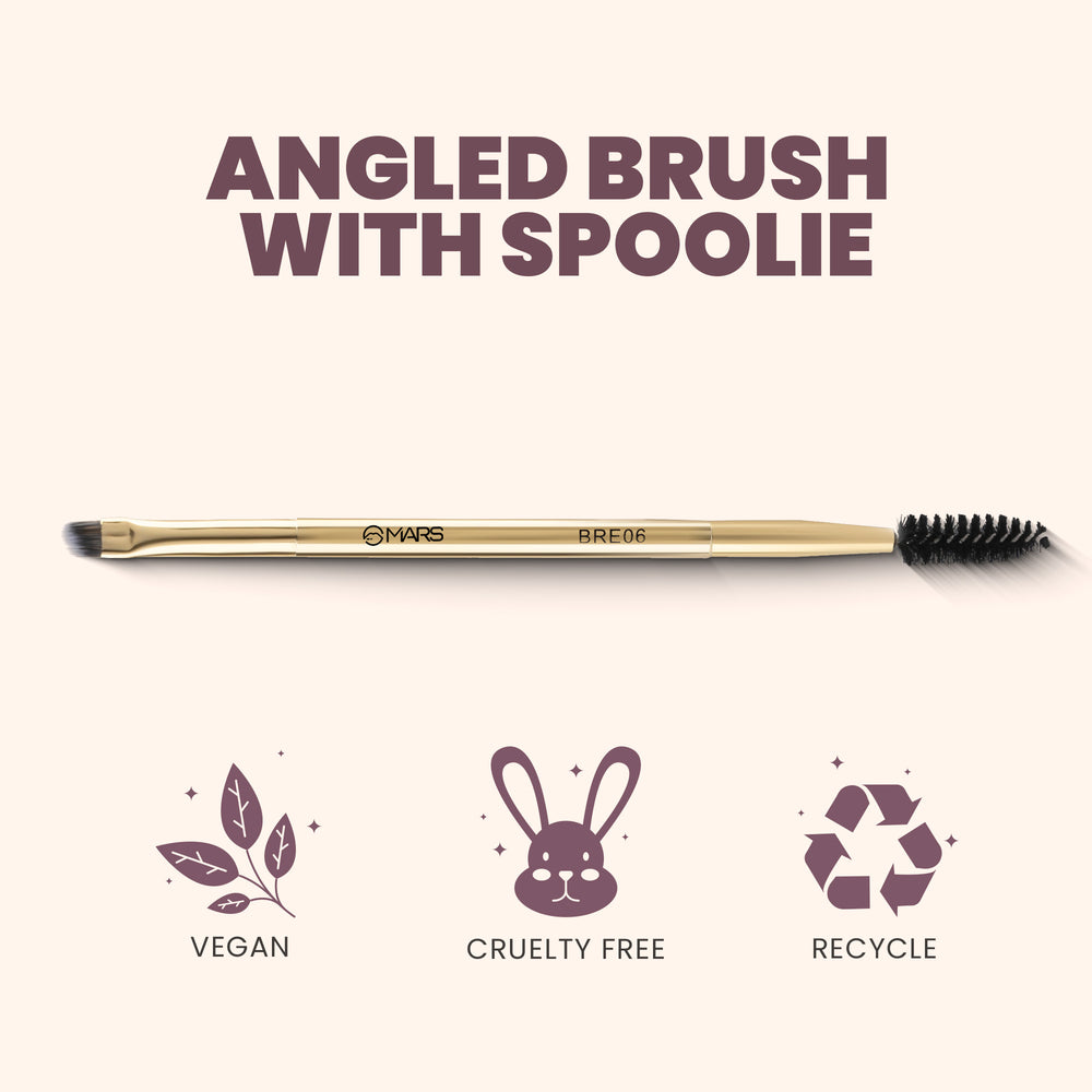 Artist's Arsenal Brush | Angled Brush With Spoolie