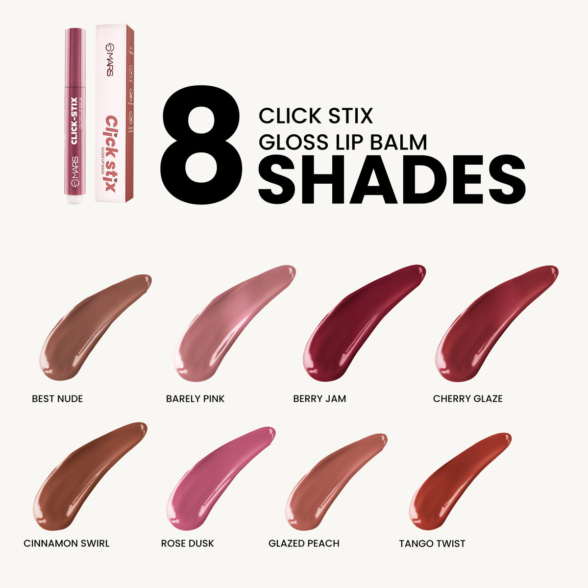 Click Street Buy MARS Click Stix Gloss Lip Balm (2.0 gm) | MARS Cosmetics | MARS ...