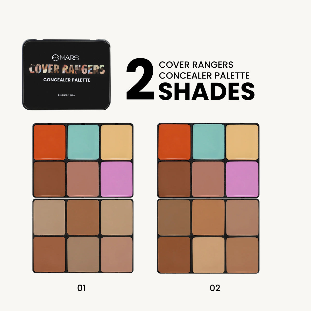 Buy Cover Rangers Creamy Concealer Palette | MARS Cosmetics | MARS ...