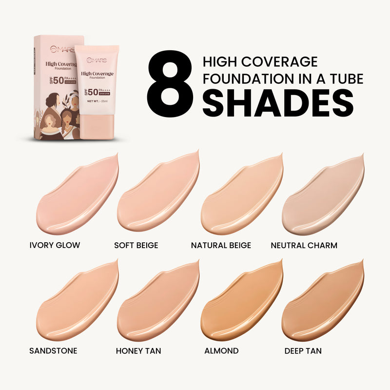 High Coverage Foundation in a Tube | SPF 50PA++++ UVA/UVB
