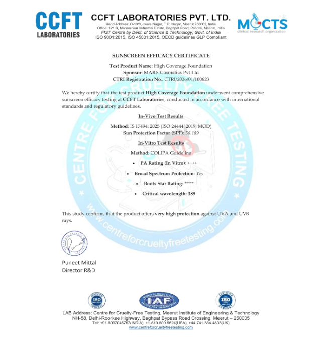 High Coverage Foundation in a Tube | SPF 50PA++++ UVA/UVB